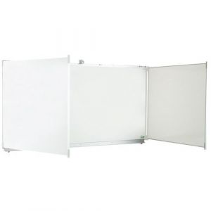 Tableau Blanc Triptyque Emaille 120x90 Encadre Alu