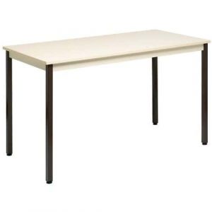 Table De Reunion 160x80 Plateau Beige/p Ieds Bruns