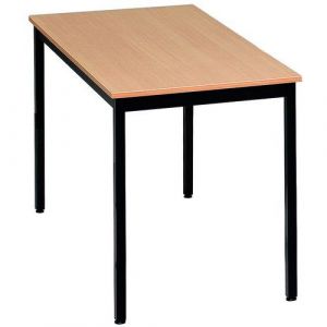 Table De RÃ©union 120x60 Plateau HÃªtre - Pieds Noirs