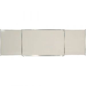 Tableau Triptyque Classic &Atilde;mail Blanc Feutre 120x240 Ferm&Atilde;&copy; Ouvert 120x480