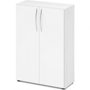 Armoire Ã Portes Basic-3 Niveaux-blanc-blanc