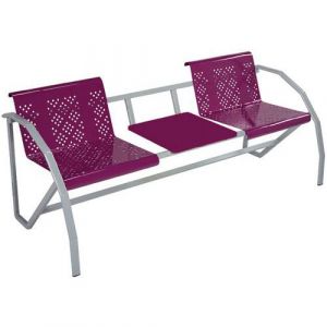 Canap&Atilde;&copy; M&Atilde;&copy;tal Alu 2 Places + Tablette Od&Atilde;&copy;on Coque 4006 Violet