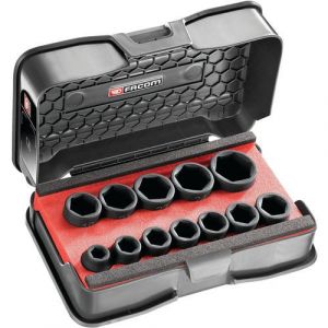 Facom 1 Coffret Mousse 12 Douilles Impact Courtes Dans Mbox S - Facom Facom