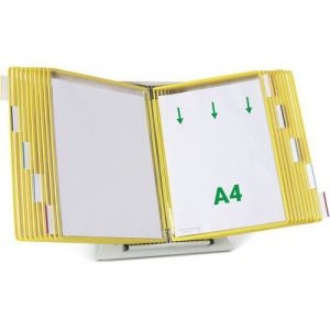 Pupitre M&Atilde;&copy;tal Tarifold - A4 - 20 Poches Pp - Jaune