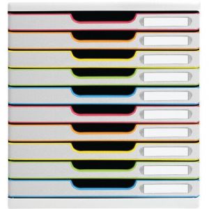 Module De Classement A4 10 Tiroirs Blanc/arlequin