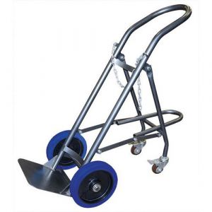 Diable Porte 1 Bouteille Avec B&Atilde;&copy;quille Escamotable 120 Kg Roues Caoutchouc Noir Stockman