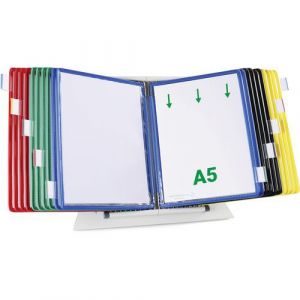 Pupitre D'affichage M&Atilde;&copy;tal Tarifold A5 - 20 Poches - Assorti