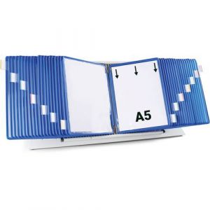 Pupitre D'affichage M&Atilde;&copy;tal Tarifold - A5 - 40 Poches - Bleu