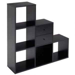 Meuble De Rangement 6 Cases Escalier Maxicube - Noir