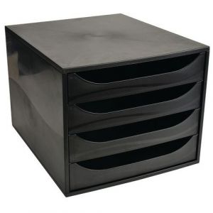Caisson Ecobox 4 Tiroirs Ecoblack Noir