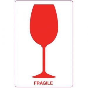 Rouleau Ãtiquette Fond Blanc 112x75mm Fragile