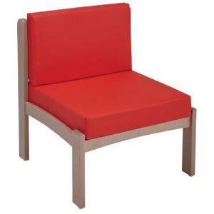 Chauffeuse Autize Structure Taupe Pvc Rouge