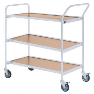 Table Roulante Grise - 3 Plateaux Ch&Atilde;&ordf;ne 1000x420mm - 150 Kg