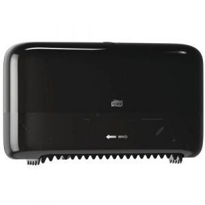 Distributeur Noir Double Pour Papier Toilette Sans Mandrin