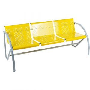 Canap&Atilde;&copy; M&Atilde;&copy;tal Alu 3 Places Od&Atilde;&copy;on Coque 1023 Jaune