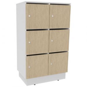 Meuble 6 Cases Eko Courrier+serrure ClÃ© Blanc/chÃªne Fil