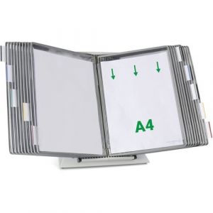 Pupitre M&Atilde;&copy;tal Tarifold - A4 - 20 Poches - Gris