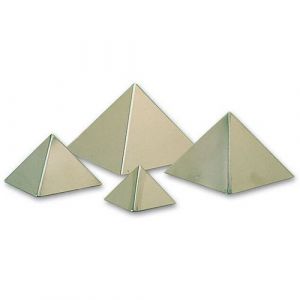 Moule Pyramide Base CarrÃ©e En Inox - Lot De 6 - 9x9x6 Cm