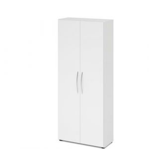 Armoire Ã Portes Basic-5 Niveaux-blanc-blanc