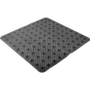 Fond De Douche Pvc Translucide - 53x53 Cm - Noir