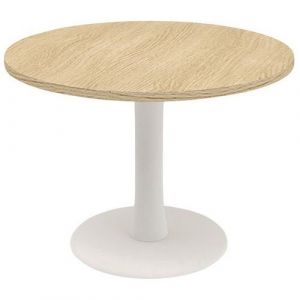 Table De R&Atilde;&copy;union Ronde 100cm Pied Tulipe Ch&Atilde;&ordf;ne/blanc