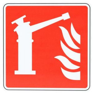 Panneau Borne Incendie/lance Incendie Aluminium 200x200 Mm