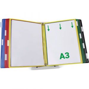 Pupitre D'affichage M&Atilde;&copy;tal Tarifold A3 - 20 Poches - Assorti