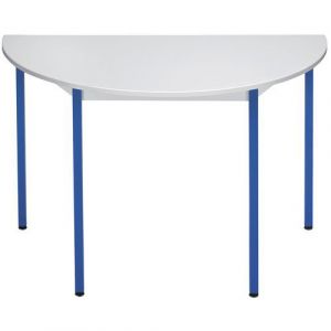 Table Universalis Demi-rond 140x70 Plt. Gris Pied 5010 Bleu