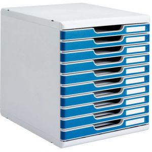 Module Classement 10 Tiroirs Coloris Bleu