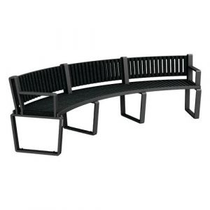 Banc Arbane Cintr&Atilde;&copy; 250 Cm Urbecosi - Ipra/alu Noir 9005