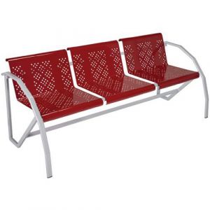 Canap&Atilde;&copy; M&Atilde;&copy;tal Alu 3 Places Od&Atilde;&copy;on Coque 3002 Rouge