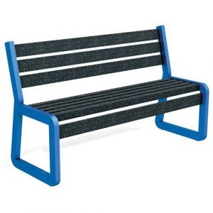 Banc Chardonnay Prim 120 Cm Urbecol Ipra/alu Bleu 5015 Bril