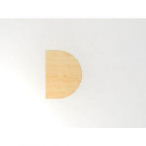 Extension De Table Demi-cercle S&Atilde;&copy;rie J-60x80cm-&Atilde;&copy;rable-argent