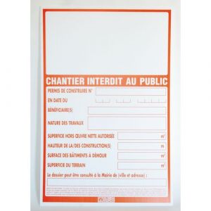Panneau Permis De Construire-80x120cm