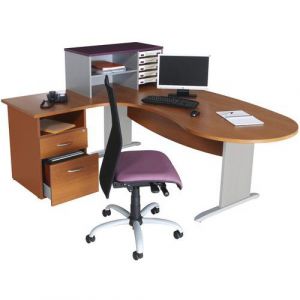 Bureau Convivial Pied L Retour &Atilde; Gauche H&Atilde;&ordf;tre/alu