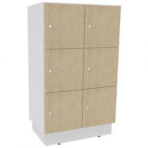 Meuble 6 Cases Eko Serrure ClÃ© Blanc/chÃªne Fil
