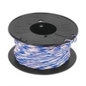 Jarretiere Telephone 5/10eme Blanc/bleu 100m