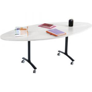 Table Pliante Axe Stratifi&Atilde;&copy;e Ovale 200x90 Cm Gris/anthracite