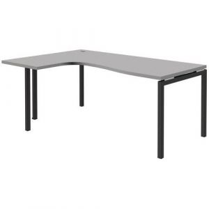 Bureau Compact Retour Gauche - Gris Clair - Open - 120x180cm