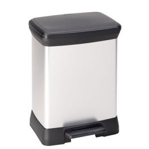 Poubelle Ã PÃ©dale Decobin 30l Argent/noir