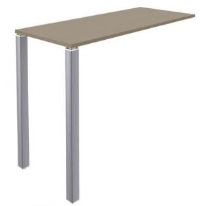 Table Lounge 2 Pieds L120 X P60 X H105 ChÃªne Gris / Alu