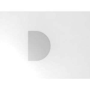 Extension De Table Demi-cercle S&Atilde;&copy;rie J-60x80cm-gris-argent