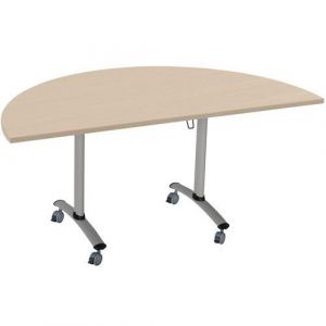 Table Pliante Axe Demi-lune 160x80 Cm Erable/alu