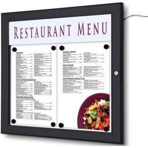 Porte Menu Mural ExtÃ©rieur Led - Format Paysage - 2xa4