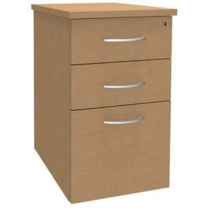 Caisson Hauteur Bureau Quatuor Profondeur 60 Cm HÃªtre/alu HÃªtre