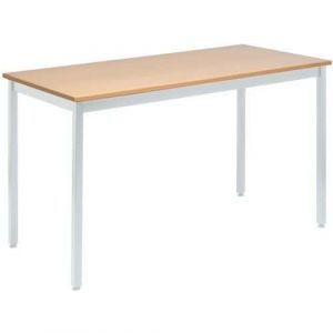 Table Polyvalente140x70 Plateau ChÃªne - Pieds Aluminium