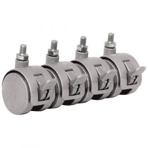 Roulettes En Plastique Argent Col.:argent