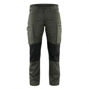 Pantalon De Travail Services Stretch Femme Vert ArmÃ©e/noir Taille 34
