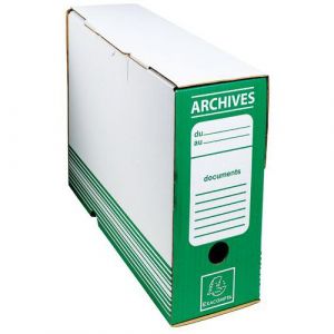 Boite Archive Dos 100mm Carton Ondul&Atilde;&copy; Couleurs 25x34cm Vert