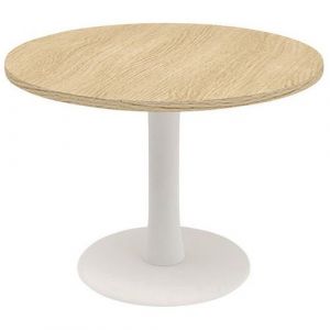 Table De RÃ©union Ronde 100cm Pied Tulipe ChÃªne/blanc